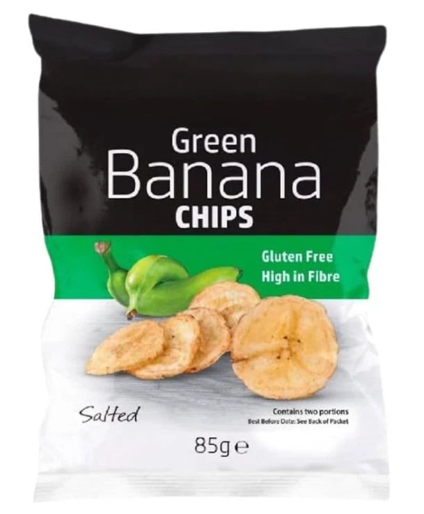 Grace Green Banana Chips Salted 85g x 9 Gluten Free, High in Fibre, Vegan