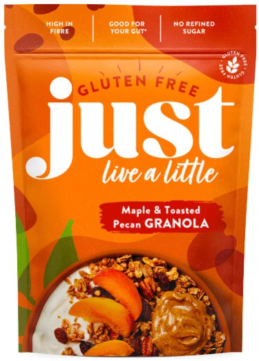 Just Granola Maple & Toasted Pecan Granola Live a Little Fibre Cereal Pack 1.2kg