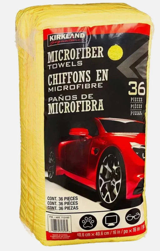 Kirkland Microfibre Ultra Plush Eurow Microfiber Car Cloth Pack of 9 x 36 Towels