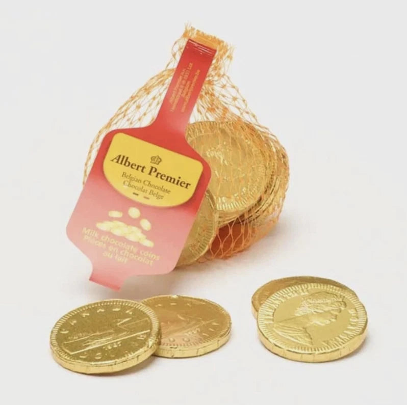 Albert Premier Belgian Chocolate Coins, Gift Box, 600g, 6 x 100g Pouches