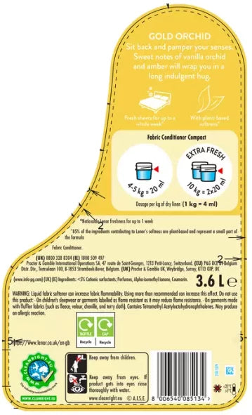 Lenor Gold Orchid Super Concentrate 180 Wash Pack (2 Bottles 360 Washes)