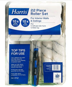 Harris 22 Piece Painting Set Paint Grip 10" Roller +Frame Tray +Inserts +Sleeves