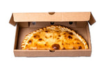 Calzone Brown Premium Quality PIZZA BOX Take Away Fast Food Printed Pack of 90