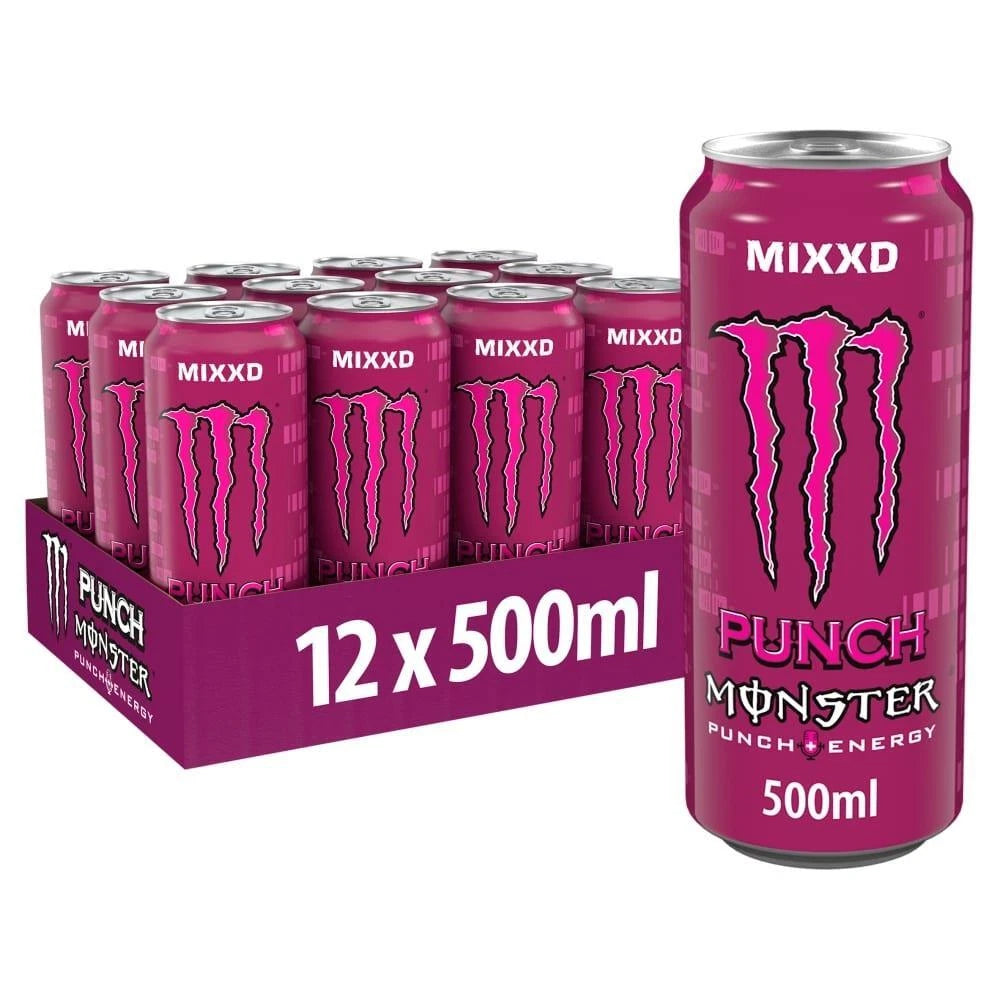 Monster Punch Mixed Energy Drinks 500ml Pack of 12