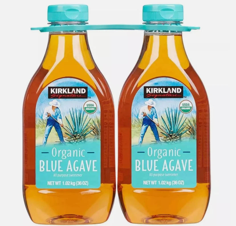 Kirkland Signature Organic Blue Agave Sweetener Vegan Syrup - Pack of 2 x 736ml