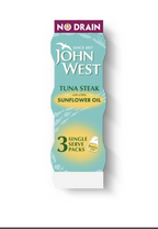John West Tuna Steak with Sunflower Oil, No Drain, Set of 5 Cans x110g