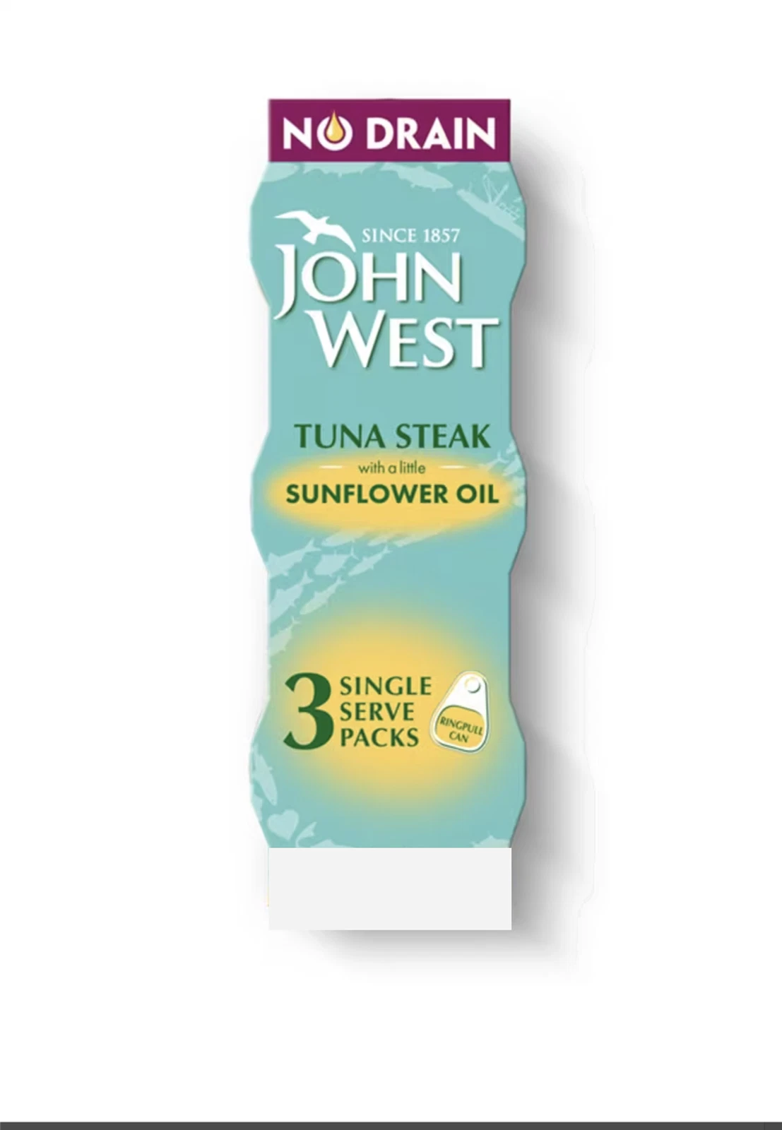 John West Tuna Steak with Sunflower Oil, No Drain, Set of 5 Cans x110g