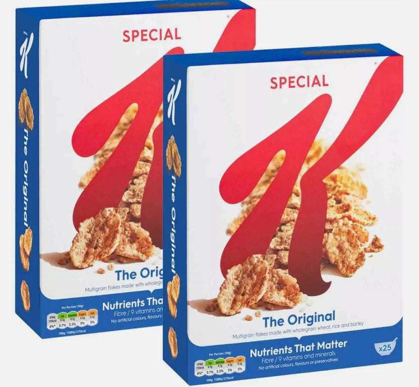 Kellogg's Special K Original Flakes Breakfast Wholegrain Cereal Diet Pack 2x750g
