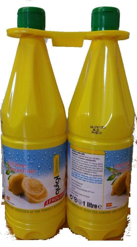 Quick Lemon Freshly Squeezed Juice Not Concentrate Pack of 2 x 1 Litre