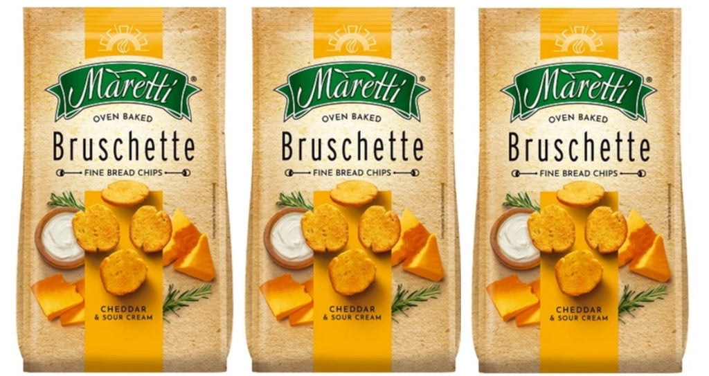 Maretti Bruschette Cheddar And Sour Cream 70g Pack of 14