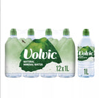 Volvic Natural Bottled Mineral Still Water 12 x 1L