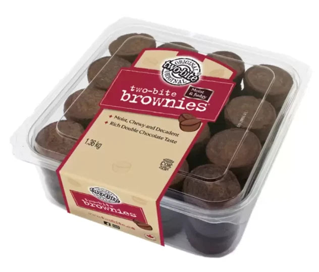 Two Bite Brownies Rich Moist Chewy Decadent Sweet Chocolate Cakes Pack of 1.36kg