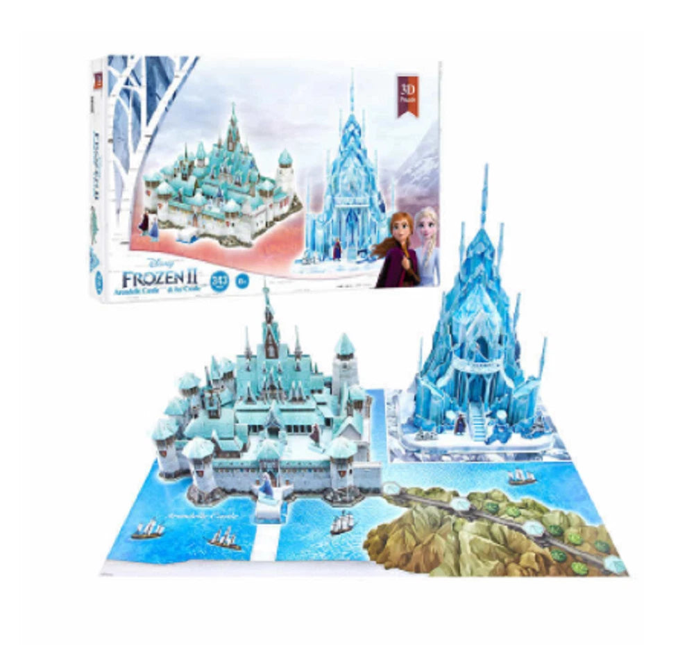 Frozen 2 3D Arendelle & Ice Castle 343 Piece Puzzle Set Perfect Gift Sets kids