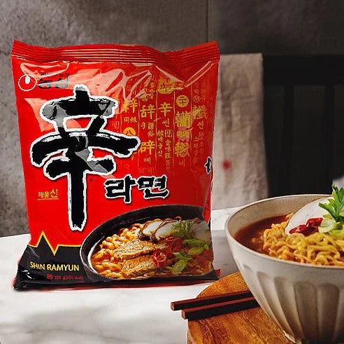 Nongshim Shin Ramyun Gourmet Spicy Instant Noodles 120g Halal (Pack of 5)