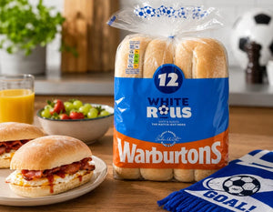Warburtons White Rolls, Soft and Sliced, Pack of 12 x 2 Pack