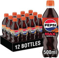 Pepsi Max Tropical 500ml Bottle No Sugar Soft Drink Refreshing Cola Bottle 12