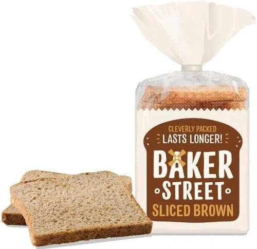 Baker Street Sliced Brown Bread 600g Wholemeal Bread (Pack of 2)