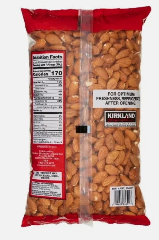 Kirkland Signature Premium Quality Almond Food Whole Almonds Nuts Pack 1.36kg
