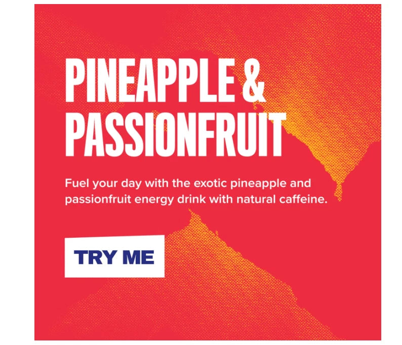 Rubicon Raw Energy Pineapple & Passion Fruit 500ml x 12