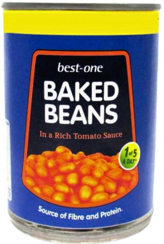 Best one Baked Beans in a Rich Tomato Sauce 400g Pack of 12