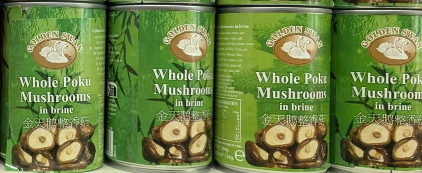 Golden Swan Whole Poku Mushrooms in Brine, 284g, Pack of 4