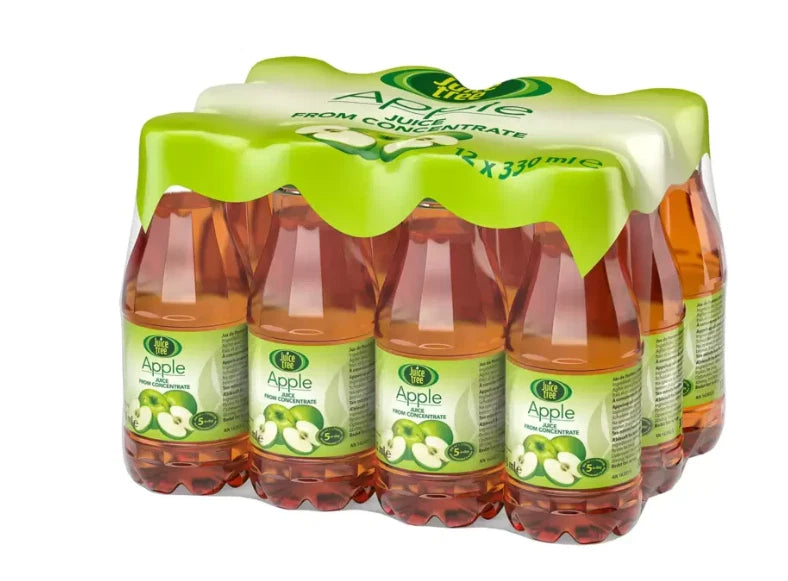 Juice Tree Apple Juice Drink From Concentrate Bottle Kid Lunch Box Pack 12x330ml