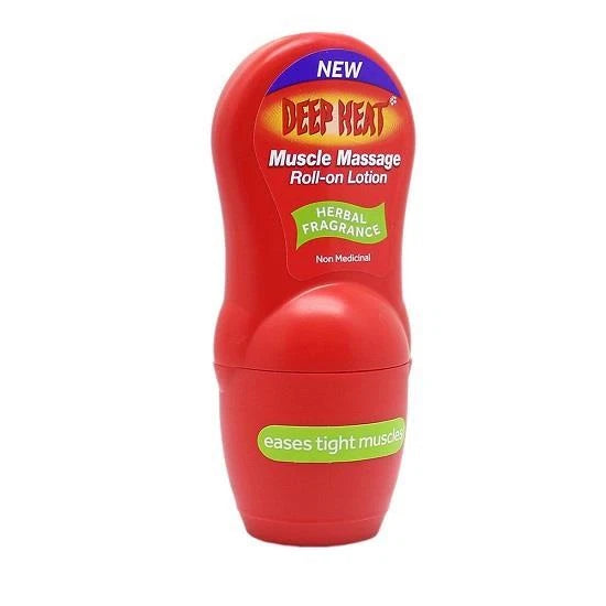 Deep Heat Muscle Massage Roll On Lotion Deep Heater Massager Heat Rub 3 x 50ml