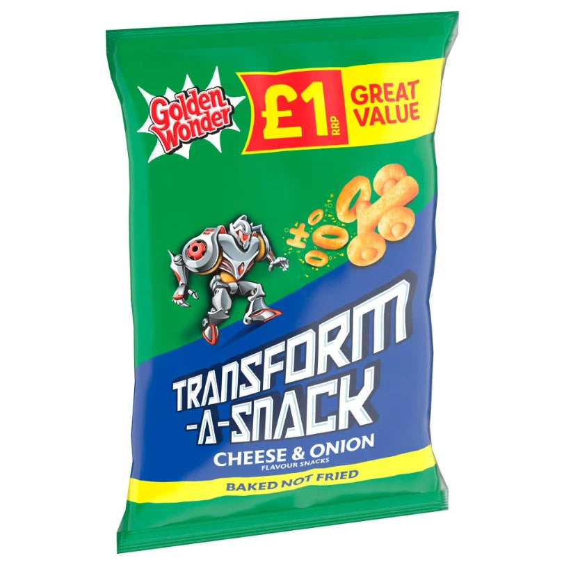 Golden Wonder Transform-A-Snack Cheese & Onion Flavour Snacks 56g x 18
