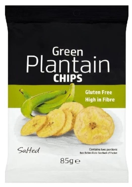 Grace Green Plantain Chips Salted 85g x 9 Gluten Free, High in Fibre, Vegan