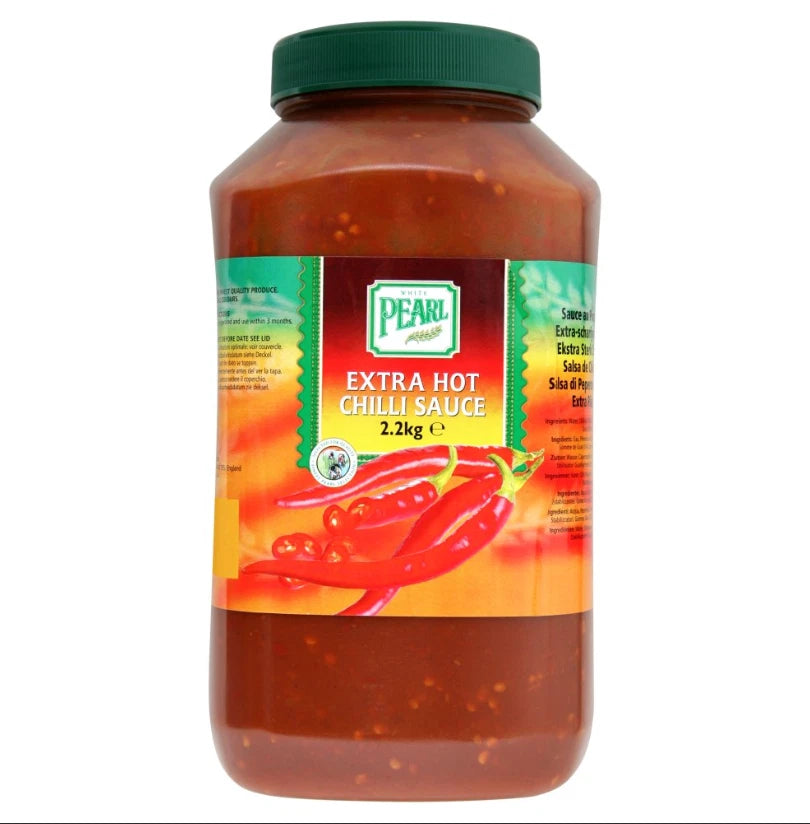White Pearl Extra Hot Chilli Sauce 2.2Kg Perfect for Cooking and Dipping