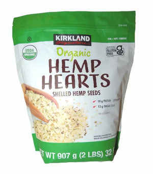 Kirkland Signature Organic Hemp Hearts Shelled Seeds Gluten Free USDA Pack 907g