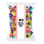 Halal Jelly Mix Gummy Sweets, Assorted Shapes and Colours