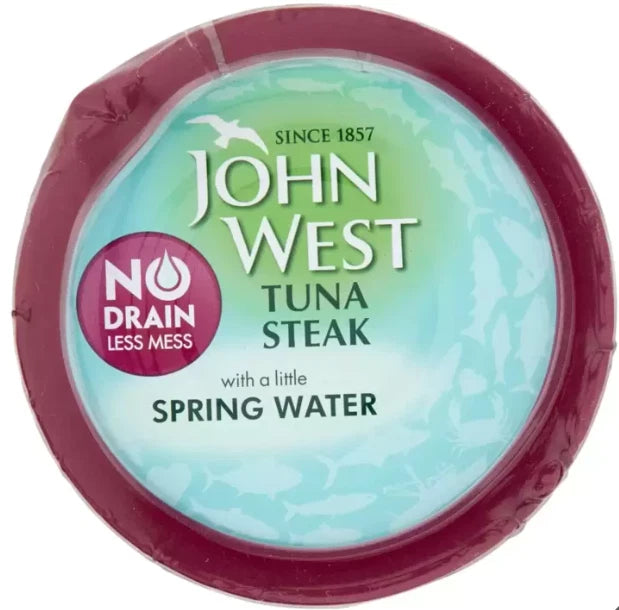 John West No Drain Tuna Steak in Spring Water, 5 x 110g
