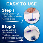 Bloo Self Active Triple Toilet Rim Block & Bowl Cleaner, Flower, 3 x 3 Pack