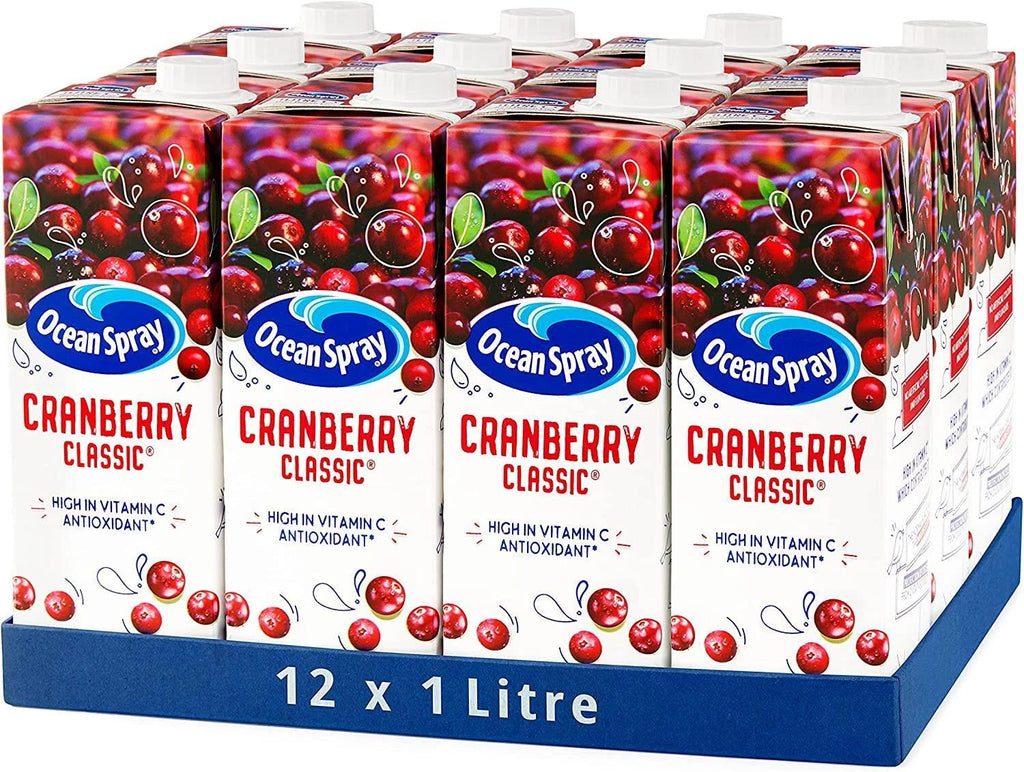 Oceanspray Cranberry Classic Sweet Juice Drink Ocean Spray - Pack of 12 x 1Litre