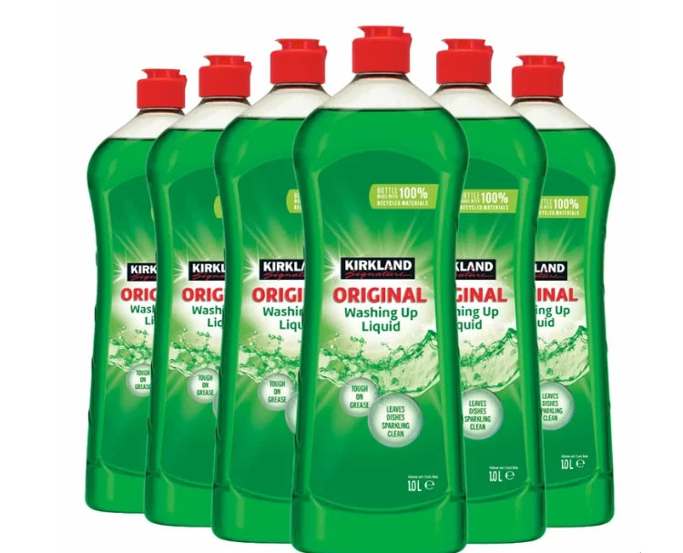 Kirkland Signature Washing Up Liquid for Sparkling Clean 6 x 1L
