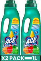 ACE Ultra Fabric Stain Remover Liquid For Whites & Colours 1L - Pack OF 2