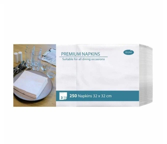 Duni Premium 32cm 3-Ply Napkins, 250 Pack