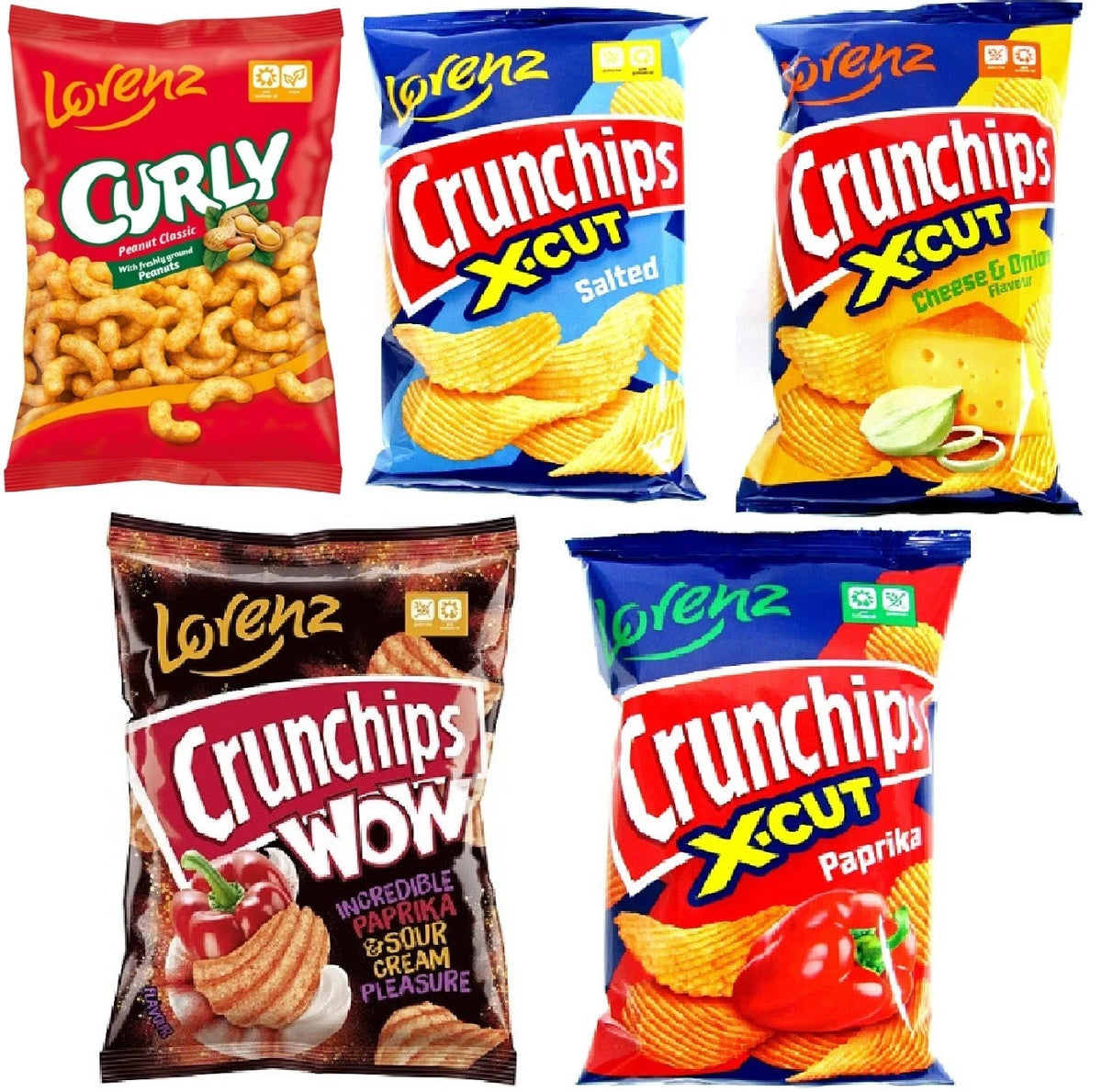 Lorenz Crunchips Pack of 12 Full Case – 75g / 80g / 120g – Pick Your Favourite
