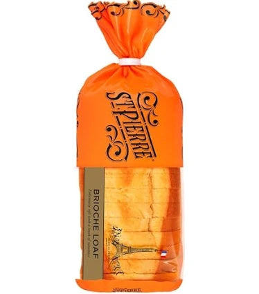 St Pierre Brioche Loaf Pri-sliced Soft Tasty Light Sweet Toast Bread Pack 2x500g