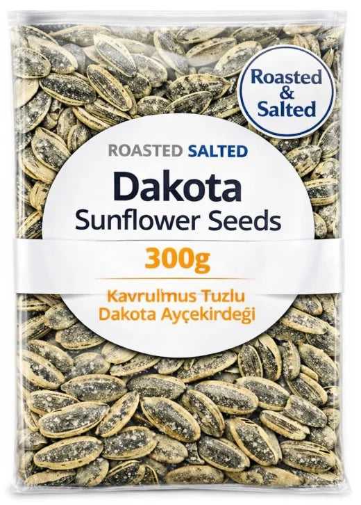 Bodrum Dakota Roasted and Salted Sunflower Seeds, 300g Pack of 3