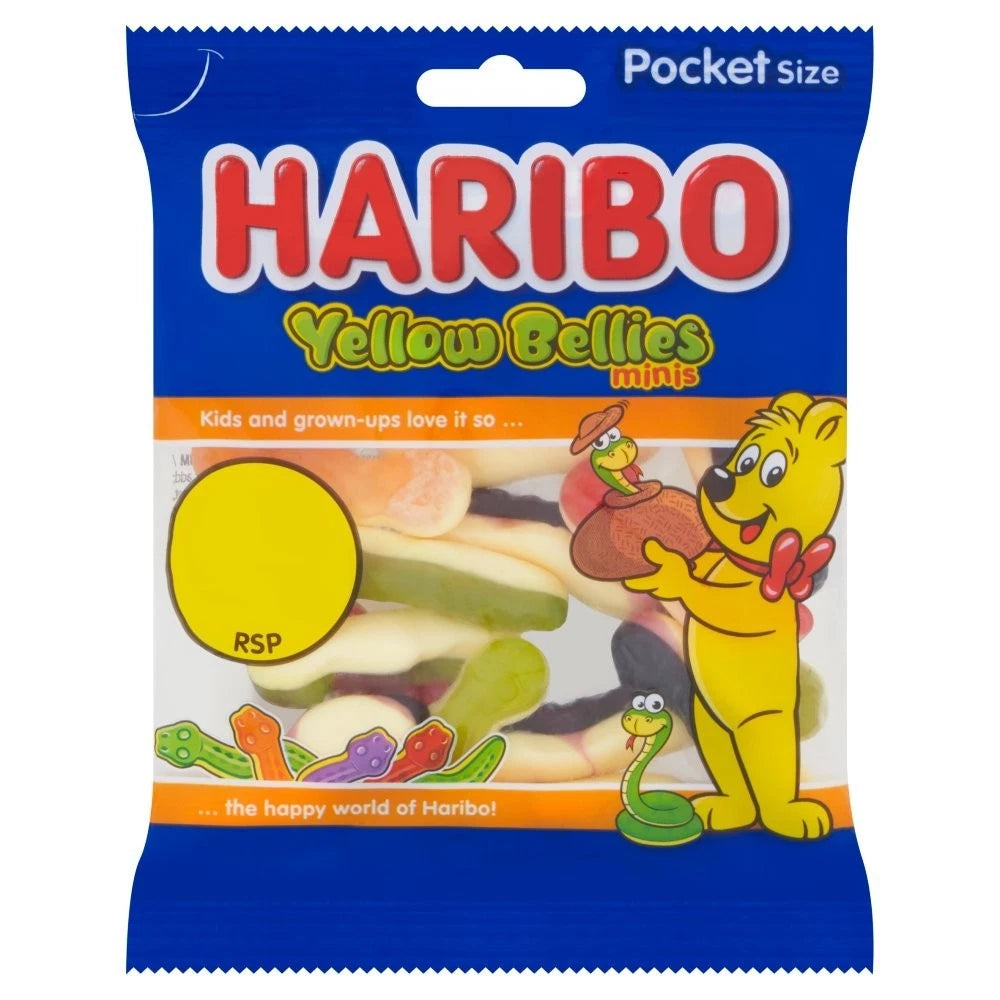 HARIBO Fried Eggs Giant Strawbs Yellow Bellies Little Jelly Babies 60g x 20 Pack