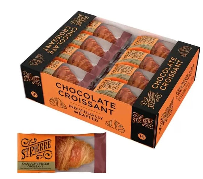 St. Pierre Chocolate & Hazelnut Filled Croissant Packets Kids Snack Pack 16 x55g