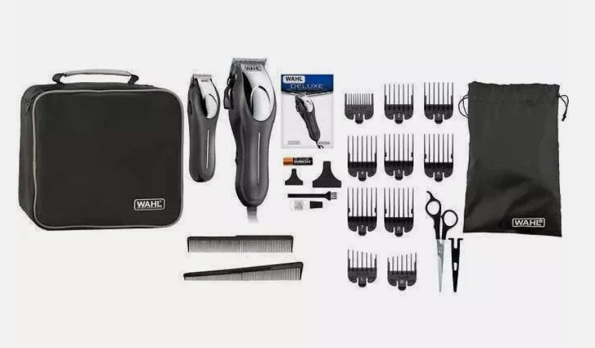 Wahl 79651-802 Deluxe Hair Cutting Clippers & Trimmer Touch Up Kit + Case