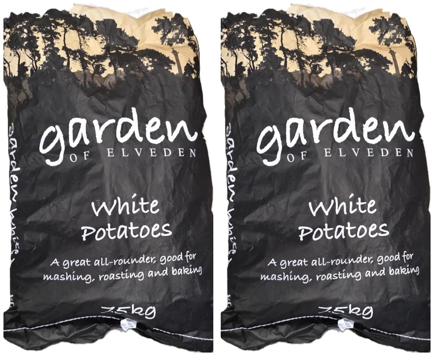 7.5kg, British Grown White Potatoes 2 bags Ideal for Home Cooking and Catering
