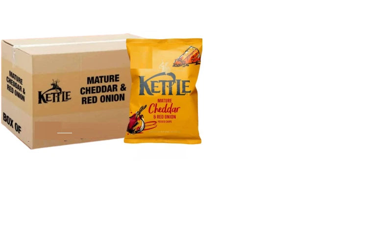 Kettle Potato Chips 12 Pack Box 80g per Pack Sea Salt & Black Pepper, Mature Ch