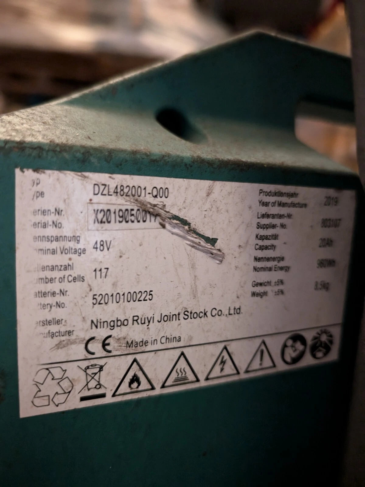 Jungheinrich Ameise® PTE 1.3 electric pallet truck for PARTS ONLY with Battery
