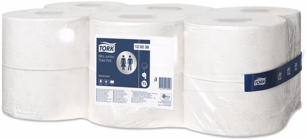 Tork Mini Soft Jumbo Basic Toilet Roll, 12 x 170m