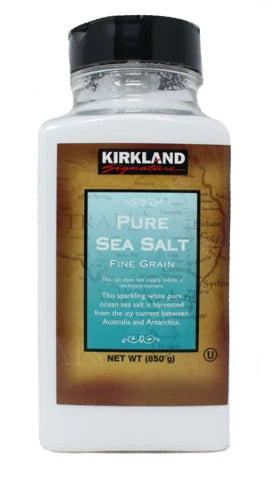 Kirkland Signature Pure Sea Salt - 850g Expiry Date 02/2025