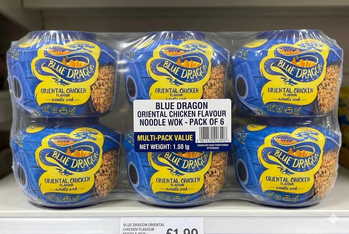 Blue Dragon Oriental Chicken Flavour Noodle Wok 65g Pack of 6